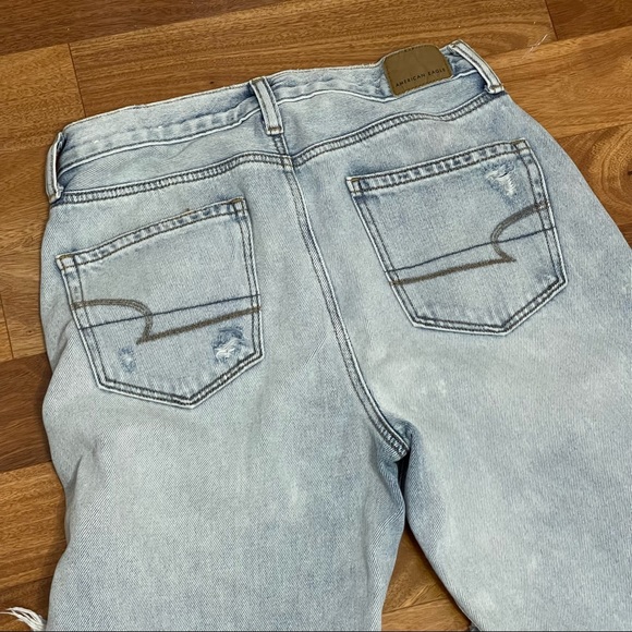 AMERICAN EAGLE OUTFITTERS Mom Jeans Distressed blue jeans 4 regular denim - Picture 2 of 9